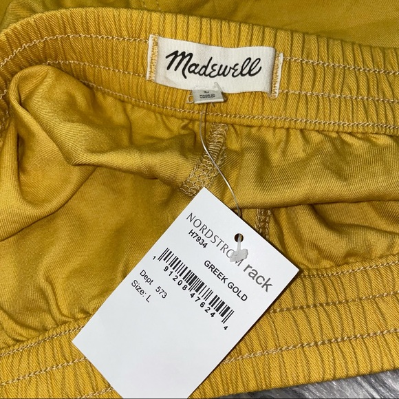 NWT Madewell Shorts Pull On Yellow Gold Size Large - Picture 2 of 3